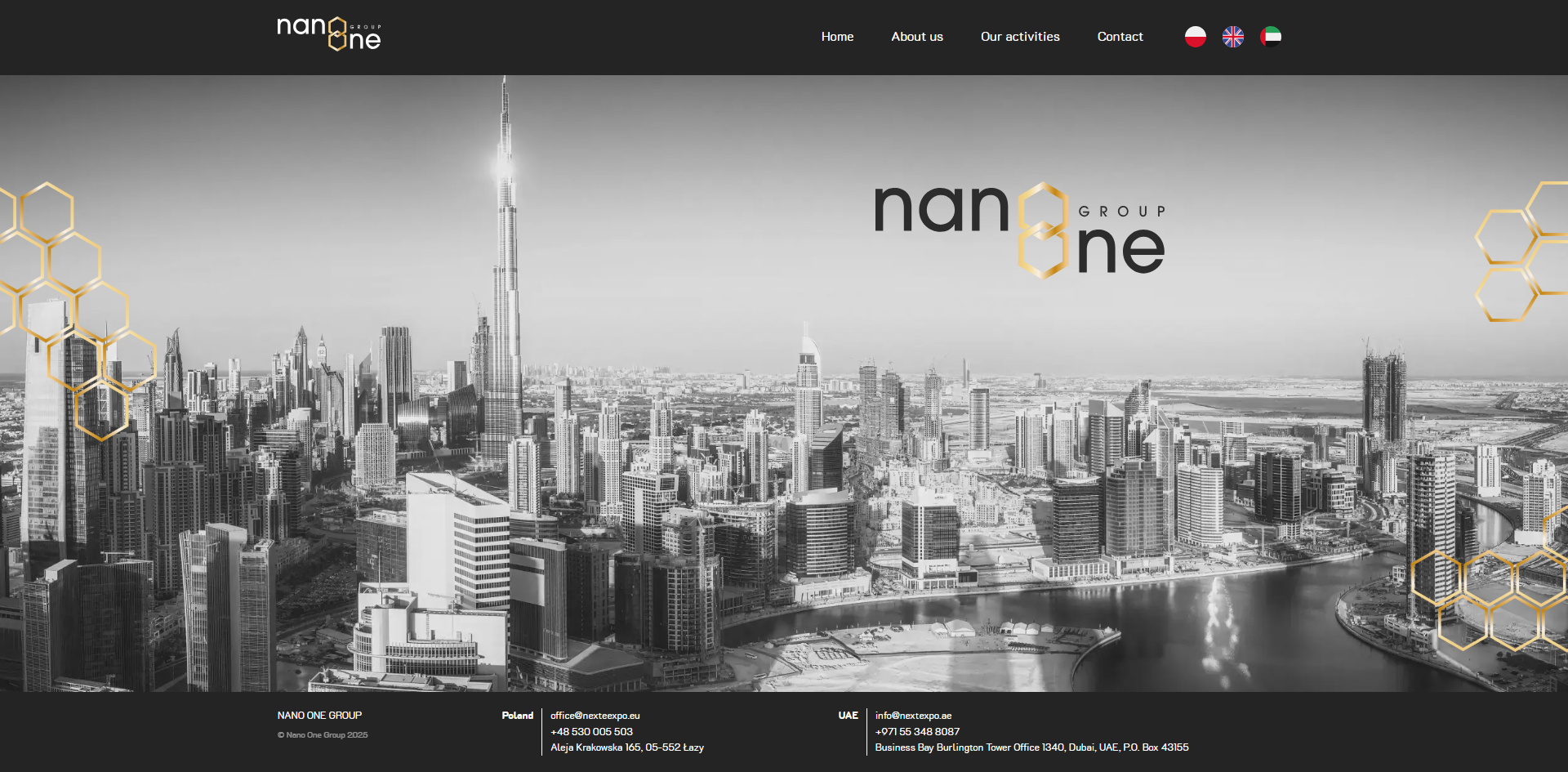 Projekt strony internetowej dla NanoOne Group – WordPress | CleanCode