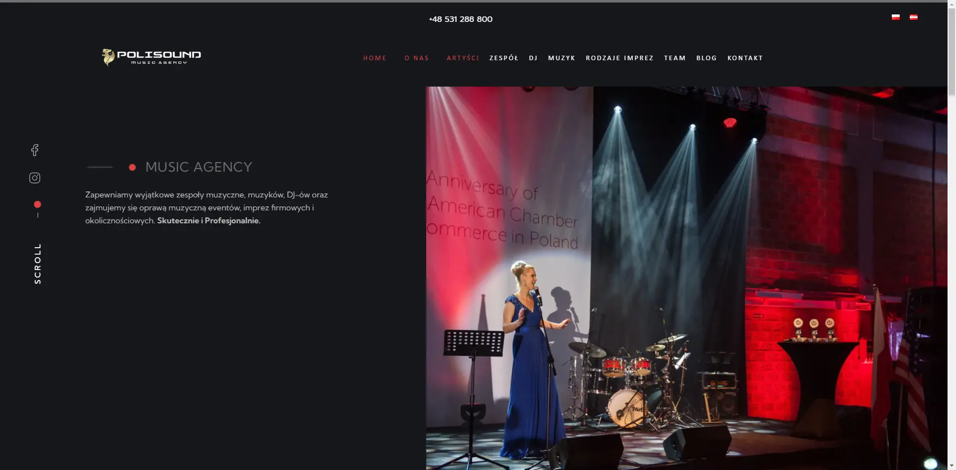 Projekt strony internetowej dla PolisoundMusic Agency – WordPress | CleanCode