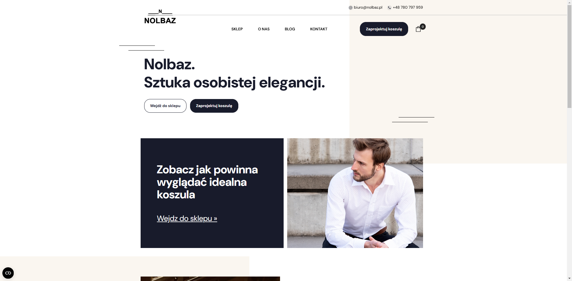 Projekt strony internetowej dla Nolbaz – Woocommerce | CleanCode