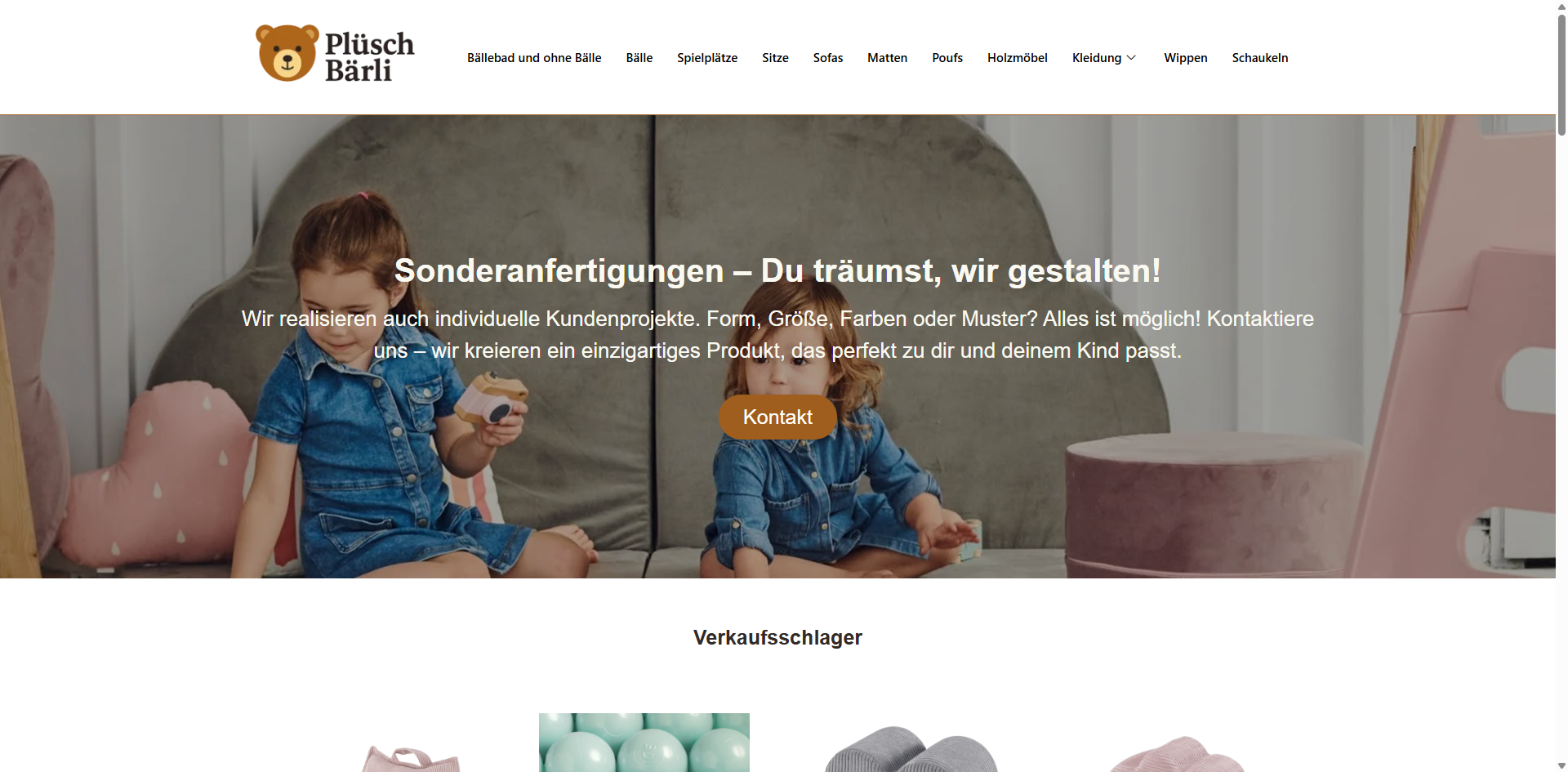 Projekt strony internetowej dla PluschBarli – WordPress | CleanCode