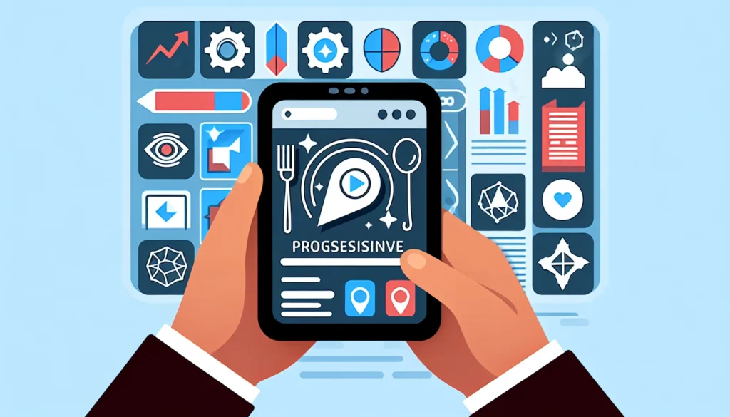 alt text 2: Ikona Progressive Web App na smartfonie - web development