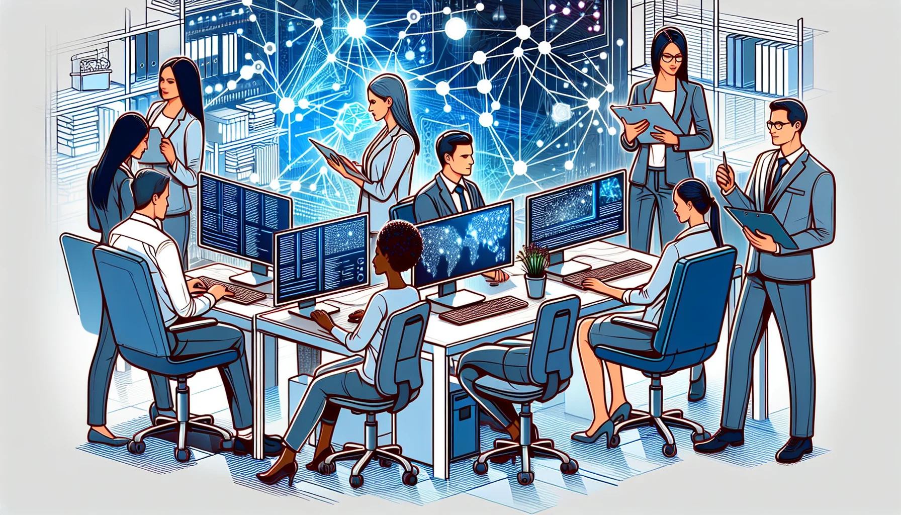 AI - opis obrazu przedstawiający rozwój technologii