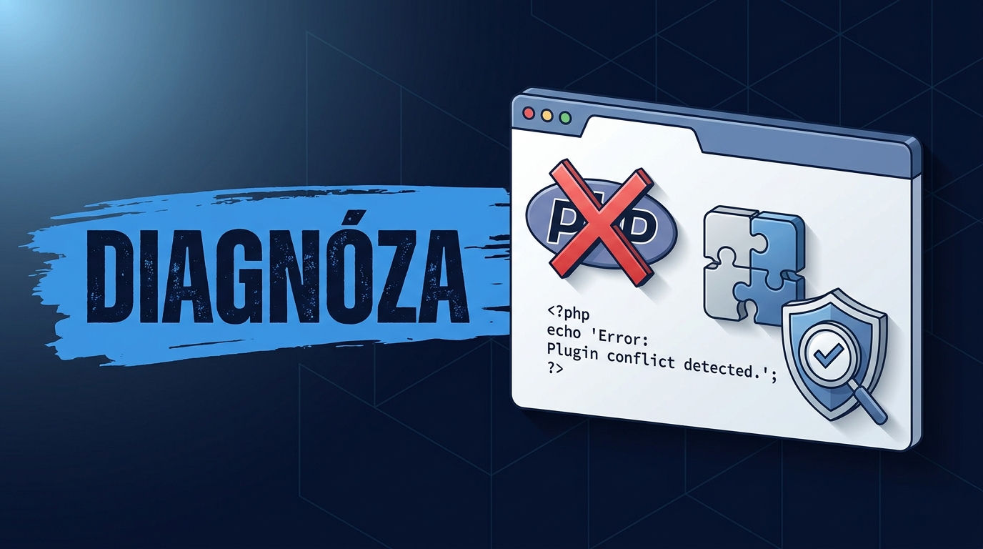 Schemat przedstawiający typowe powody białej strony WordPress