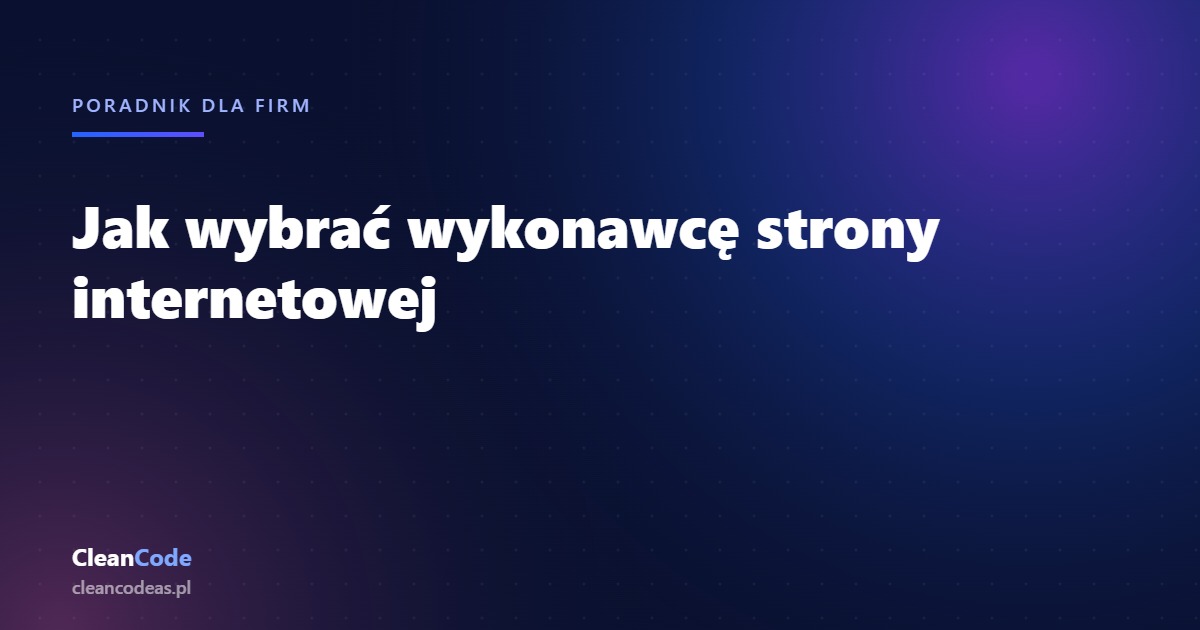 Grafika: jak wybrać wykonawcę strony internetowej