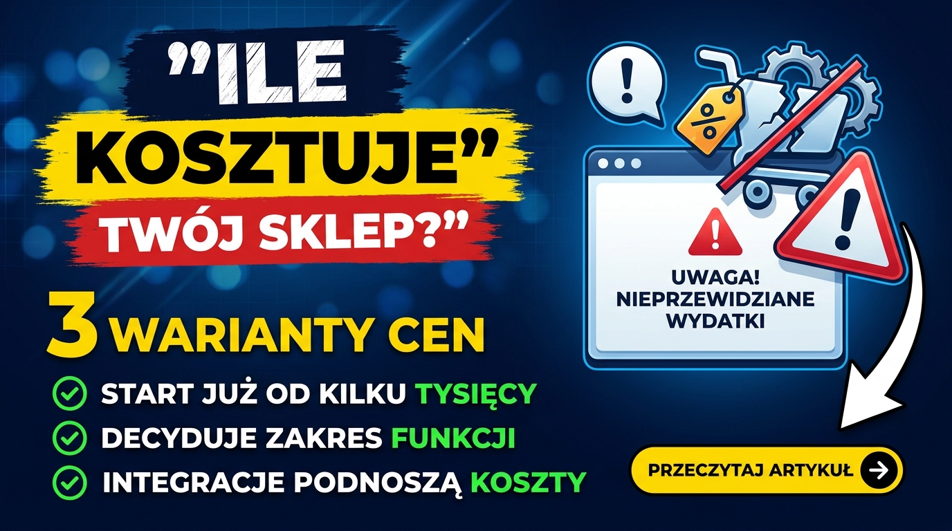 Koszt sklepu internetowego, czynniki i zakres cenowy 1 Koszt sklepu internetowego, porównanie wariantów